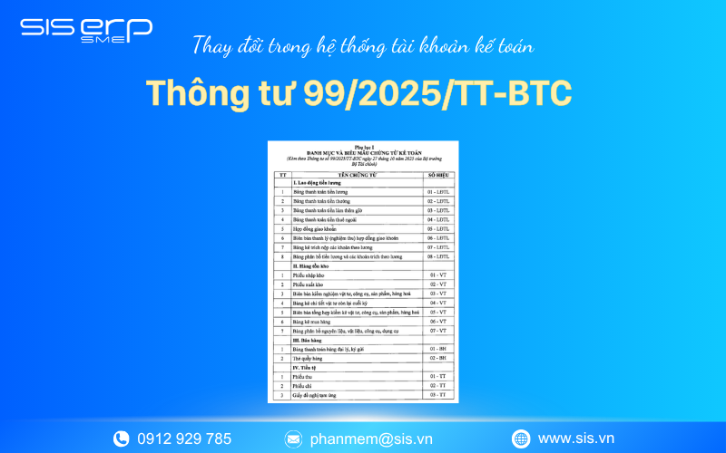 Thay đổi trong hệ thống tài khoản kế toán theo Thông tư 99/2025/TT-BTC